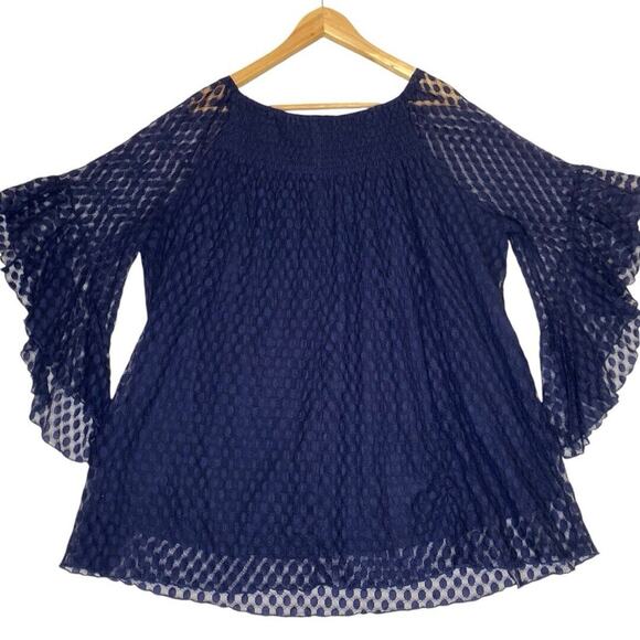 Asymmetrical Lace Top Womens 1x Boho Fairycore Romantic Cottagecore Whimsigoth - Picture 1 of 6